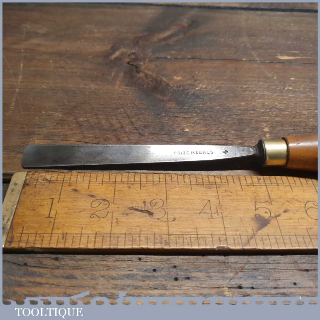 Vintage Herring Bros 1/2” No 4 Straight Woodcarving Gouge Chisel