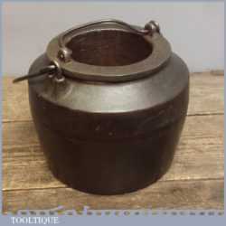 Large 2 Pint Antique Kenrick Cast Iron Heavy Glue Pot