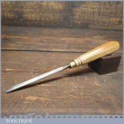 Vintage 1/4” Straight Woodcarving Gouge Chisel - Sharpened Honed