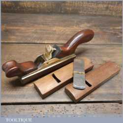 Vintage Pattern Maker’s Brass Bodied Hollowing Plane Mahogany Infill