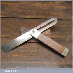 Vintage W. Marples & Sons 9” Rosewood & Brass Sliding Bevel - Good Condition