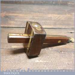 Vintage Carpenter’s Rosewood & Brass Mortise Gauge Screw Adjustment