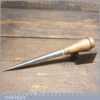 Vintage Basket Weavers Bodkin Fid Or Awl Oak Handle - Good Condition