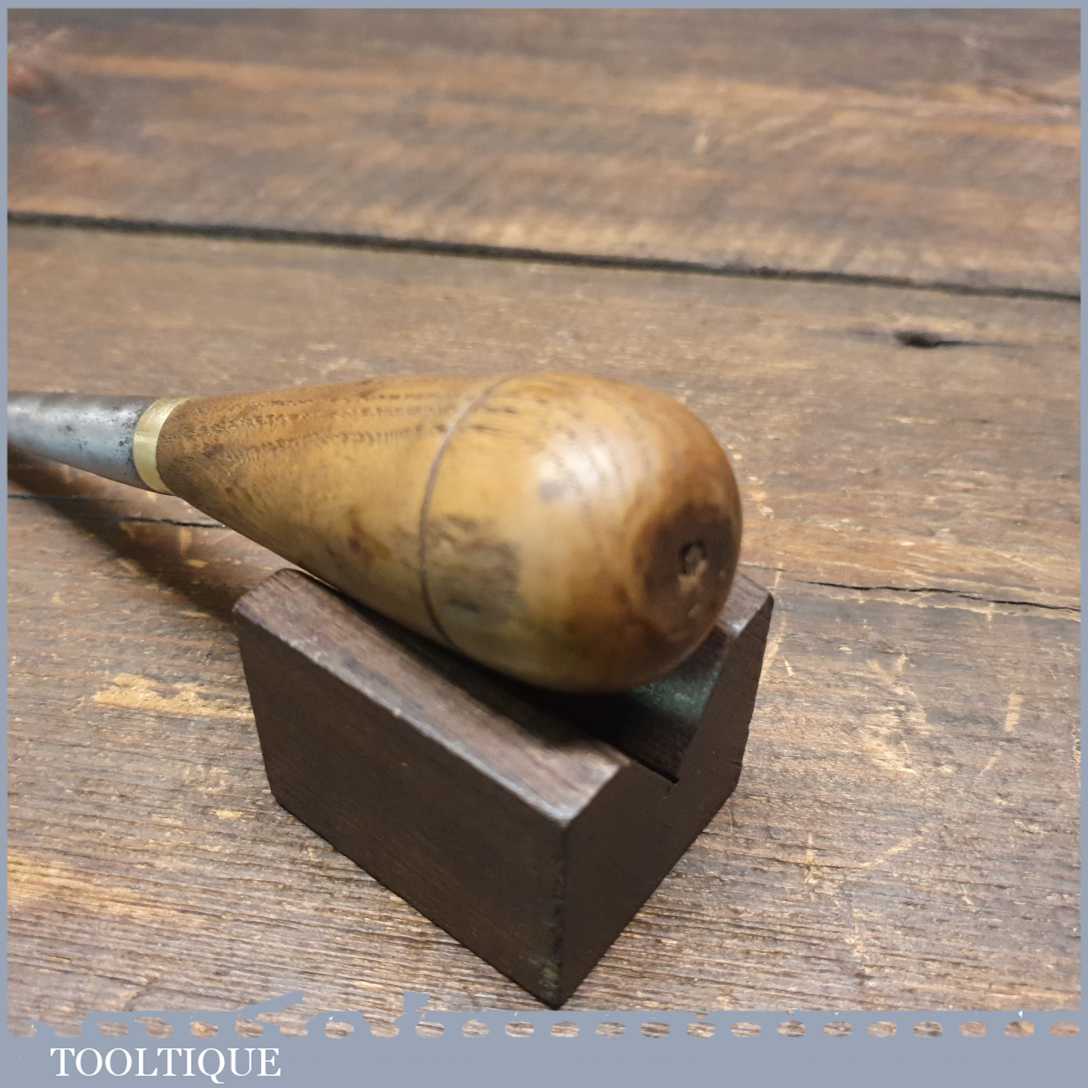 Vintage Basket Weavers Bodkin Fid Awl Nice Oak Handle Good Condition