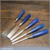Vintage Set Of 5 Marples Blue Chip Firmer Chisels 1/4” - 1 ¼” - Good Condition