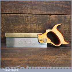 Vintage E.T. Roberts & Lee 8” Brass Back Dovetail Saw 19 TPI - Sharpened Ready To Use