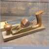 Vintage Pattern Maker’s Brass Hollowing Plane Beechwood Infill - Good Condition