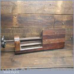 Impressive Antique Rosewood Dressed Mitre Jack Or Shooting Finishing Clamp