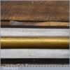Nice Antique 18” Brass & Ebony Rolling Straight Edge Rule - Good Condition