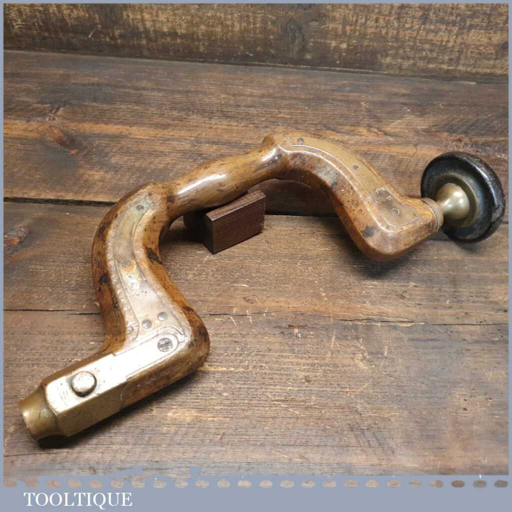 Antique Thomas Ibbotson & Co Plated Brace Beechwood Brace Rosewood Handle