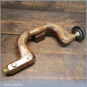 Antique Thomas Ibbotson & Co Plated Brace Beechwood Brace Rosewood Handle