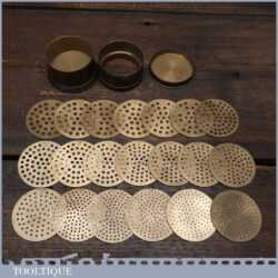 Rare Antique Pierres France Jeweller’s Brass Diamond Sieve With Plates - Original Condition