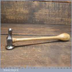 Dryad Vintage Jeweller’s Steel Repousse Hammer - Bulbous Ash Handle