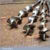Vintage Boxed Ridgeway Set Of 7 No: Double Spur Screw Auger Bits - 5/16” – 1”