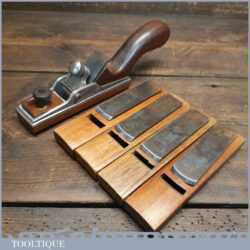 Vintage Pattern Makers Alloy Bodied Hollowing Plane 5 Soles & Irons