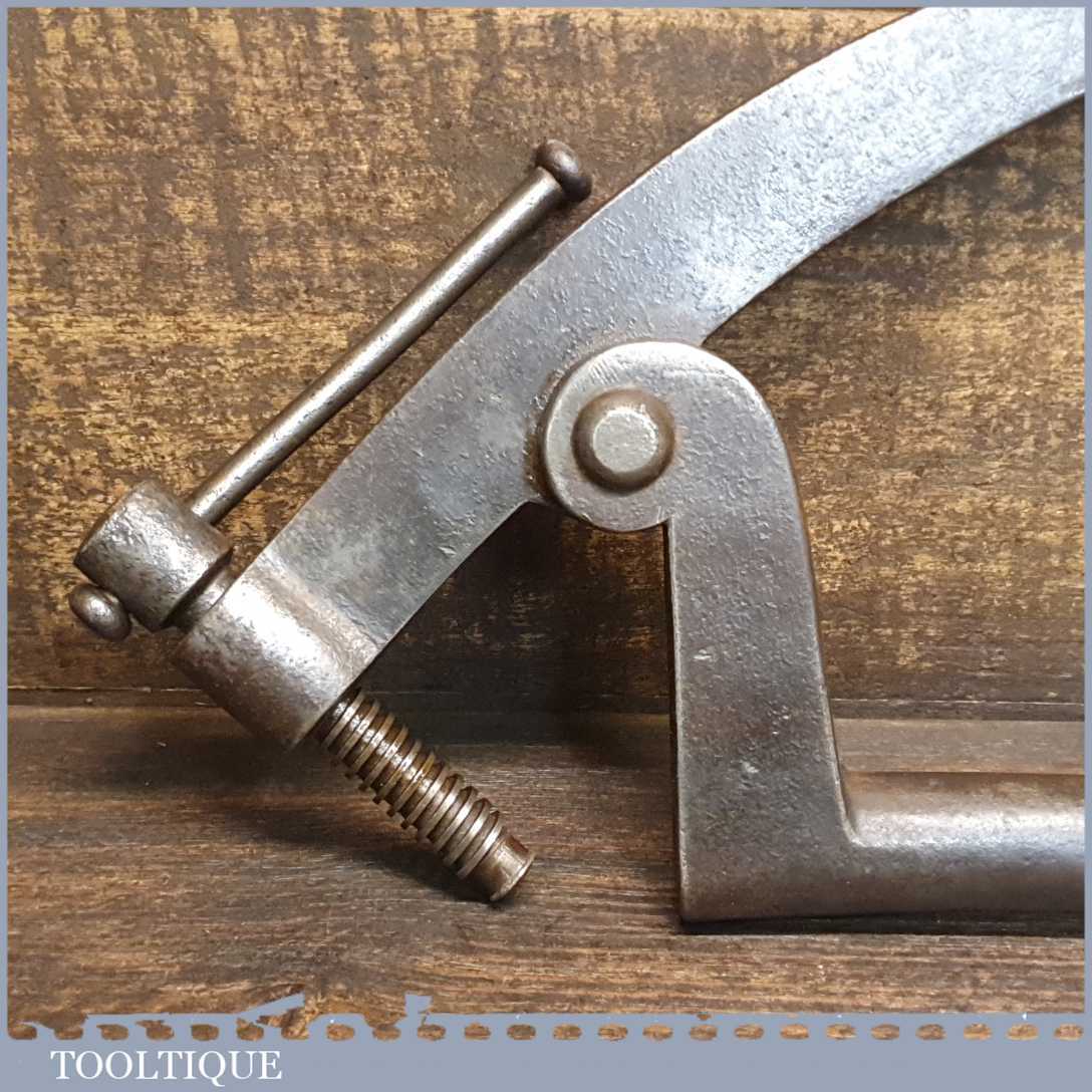 Vintage Cast Steel Bench Holdfast Clamp 1 1/32” Main Stem Good