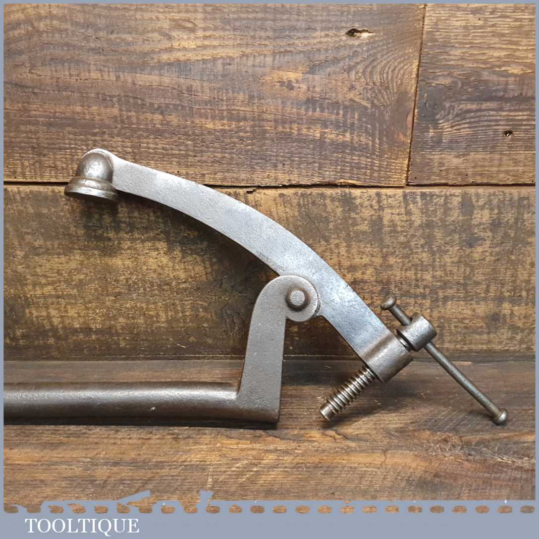 Vintage Cast Steel Bench Holdfast Clamp 1 1/32” Main Stem Good