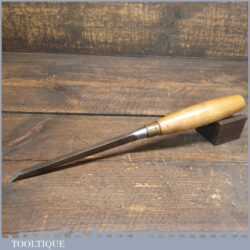 Vintage Mawhood Bros Palm Tree Carpenter’s 1/4” Cast Steel Sash Mortice Chisel