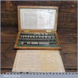 Vintage Boxed Set Precise Engineering Co Imperial Slip Gauges - Good Condition