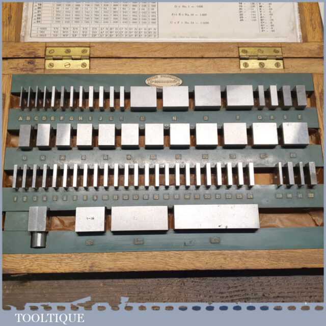 Vintage Boxed Set Precise Engineering Co Imperial Slip Gauges Good