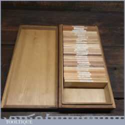 Scarce Vintage Boxed Part Set 33 Salesman’s Wood Specimen Samples - Good Condition
