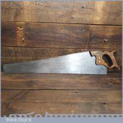 Vintage Tradesman’s 26” Rip Saw 6 TPI - Sharpened Ready To Use