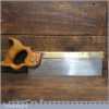 Vintage E. Garlick & Son 12” Brass Back Tenon Saw 12 TPI - Sharpened Ready To Use
