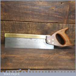  Vintage Spear & Jackson 12” Special Brass Back Tenon Saw 13 TPI - Sharpened