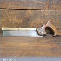 Scarce Antique G. Musgrave 10” Brass Back Dovetail Saw 15 TPI - Sharpened Refurbished