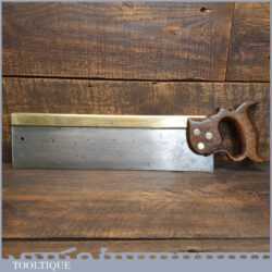 Rare Antique Taylor London C.1831-1852 14” Brass Back Tenon Saw 12 TPI - Refurbished