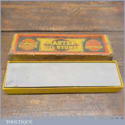Vintage Boxed Salmen Master Semi Fine Oil Stone - Lapped Flat