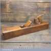 Antique W. Greenslade Bristol Carpenter’s 22” Beechwood Trying Plane - Lapped Flat