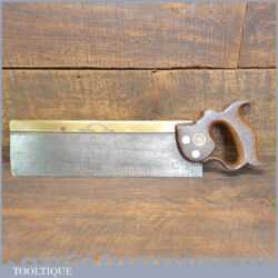 Scarce Antique John Baker 12” Brass Back Tenon Saw - Refurbished Sharpened