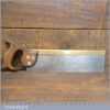 Scarce Antique John Baker 12” Brass Back Tenon Saw - Refurbished Sharpened