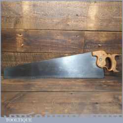 Superb Rare Antique 19th C Moses Eadon 26” Rip Saw - Sharpened Refurbished