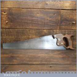 Vintage 20” Henry Disston Philadelphia USA D8 Cross Cut Panel Saw - Sharpened Refurbished