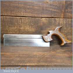 Antique C.1910 W Tyzack & Turner 10” Steel Back Dovetail Saw - Refurbished Sharpened
