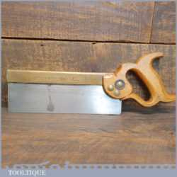 Vintage W. Tyzack & Turner 10” Brass Back Tenon Saw No: 120 - Refurbished Sharpened