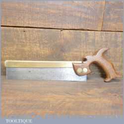 Vintage C.1910 W Tyzack & Turner 10” Brass Back Dovetail Saw - Refurbished Sharpened