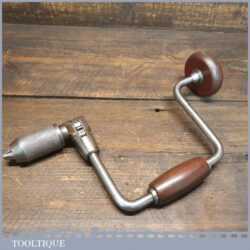 Vintage USA Carpenter’s Ratchet Brace Hardwood Handles 10” Swing - Good Condition