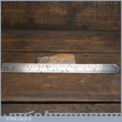 Vintage 12” Chesterman No: 1486D Double Sided Metric & Imperial Contraction Ruler 1/60 & 1/120
