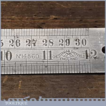 Vintage 12” Chesterman No: 1486D Double Sided Metric & Imperial ...