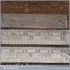 Rare Vintage Set 7 No: Chesterman 2ft Folding Metric & Imperial Contraction Steel Rulers