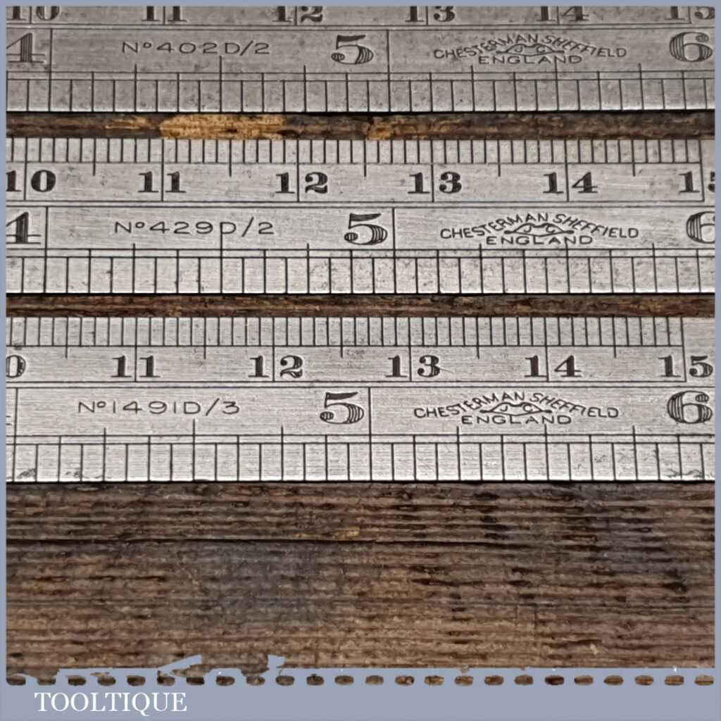 Rare Vintage Set 7 No: Chesterman 2ft Folding Metric & Imperial ...