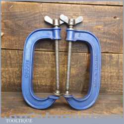 Vintage Pair Of Record 6” Woodworking G Clamps - Good Condition