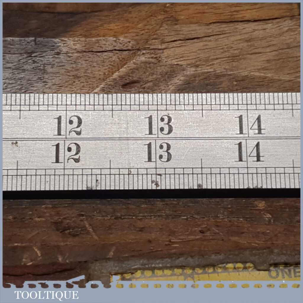 Ruler Wrapper Vintage 24” Chesterman No: 1961D Imperial Contraction Steel Ruler ...
