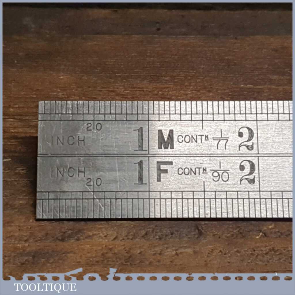 Vintage 24” Chesterman No: 1961D Imperial Contraction Steel Ruler ...