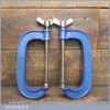 Vintage Pair Of Record 6” Woodworking G Clamps - Good Condition