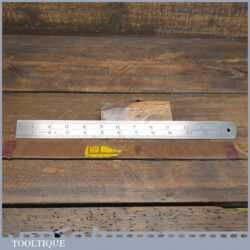 Vintage 12” John Rabone & Sons No: 142 Imperial Contraction Steel Ruler - Original Wrapper