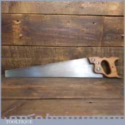 Vintage English 20” Cross Cut Panel Handsaw 10 TPI - Refurbished Sharpened